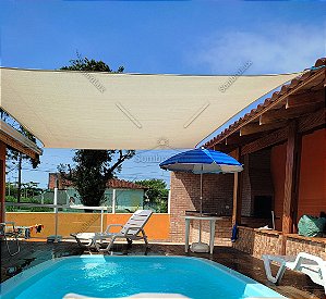 Tela Shade Retangular 6x4 m 4x6 m + Kit de Instalação