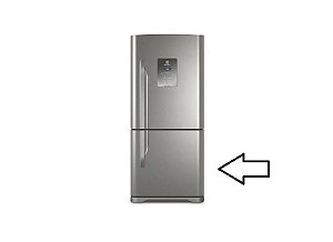 Porta do Freezer Inox Electrolux DB84X A96985301  Original [1,0,0]
