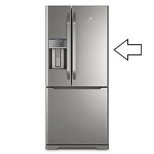 Porta do Refrigerador direita Inox Electrolux DM85X A02215102  Original [1,0,0]