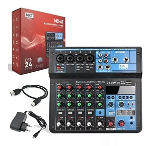 Mesa Som 6 Canais Bluetooth Interface Usb Mxt Mx-6t Original