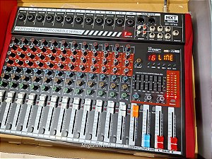 Mesa de Som MXT 12 Canais MX-12TEQ -AUX, DSP, 16 Efeitos, Phanton, Eq 7 Band
