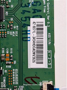 t-con tv panasonic TC42AS610B   42 6871L-3454HD