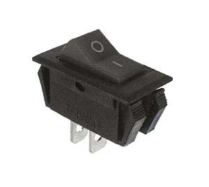 Chave Gangorra KCD6-101 2 Terminais Preta s Marcação