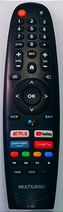 Controle Remoto Para Tv Multilaser Led 4k TI042 TI045 TI046