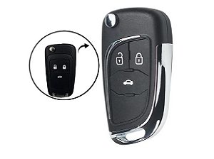 Nova Chave 3 Botões Onix Cruze S10 Montana Cobalt Spin TrackerLt Ltz Ls 2012 2013 2014 2015 2016 2017