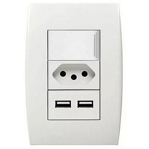 TOMADA USB PAREDE MASTER 20