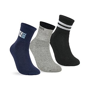 MEIA ESPORTIVA JUVENIL - TRIPACK