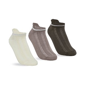 MEIA SAPATILHA - KIT 3 PARES
