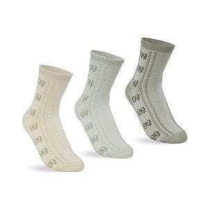 MEIA SOQUETE - KIT 3 PARES