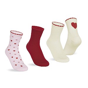 MEIA SOQUETE - KIT 3 PARES