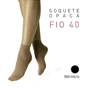 MEIA SOQUETE OPACA - FIO 40