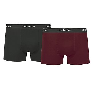 CUECA BOXER ALGODÃO - KIT COM 2 UNIDADES