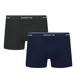 CUECA BOXER ALGODÃO - KIT COM 2 UNIDADES