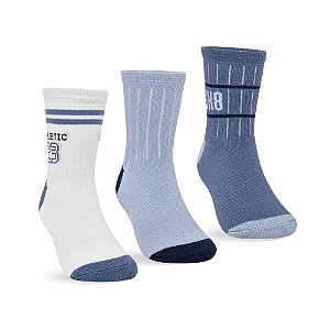 MEIA INFANTIL CANO LONGO - KIT 3 PARES