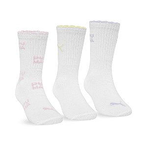 MEIA CANO LONGO INFANTIL - KIT 3 PARES