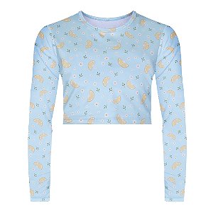 CAMISETA CROPPED MANGA LONGA INFANTIL