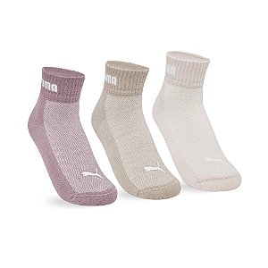 MEIA CANO BAIXO ESPORTIVA FEMININA KIT 3 PARES - PUMA
