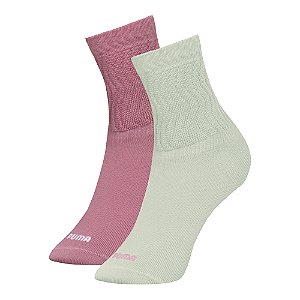MEIA ESPORTIVA FEMININA CANO MEDIO 2 PARES - PUMA