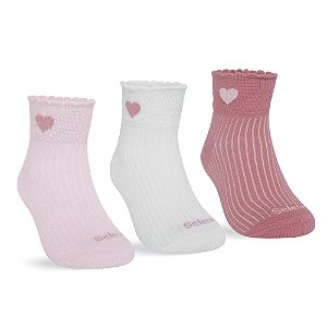 MEIA INFANTIL CANO BAIXO - KIT 3 PARES