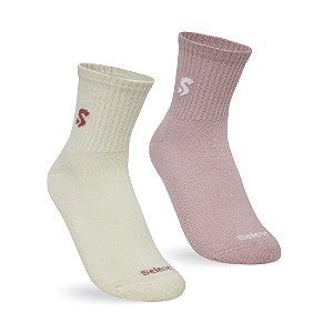 MEIA ESPORTIVA FEMININA CANO CURTO  - KIT 2P