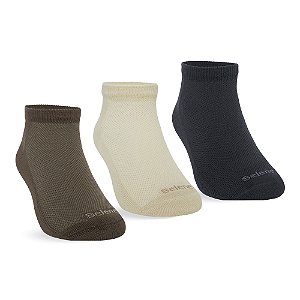 MEIA INFANTIL CANO CURTO - KIT 3 PARES