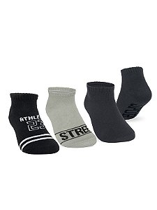 MEIA SAPATILHA INFANTIL MENINOS - KIT 3 PARES