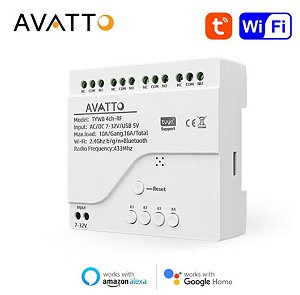 Módulo Inteligente interruptor 4 Canais 4ch Wifi + rf 433mhz