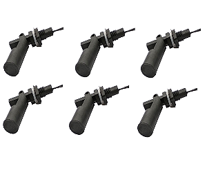 Kit 6 Mini Boia Elétrica Sensor Nível Água Aquário Tanque Peixe