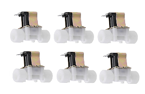 Kit 6 Válvula Solenoide 3/4" para Irrigação Ducha e Pia 220V