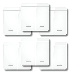 Interruptor Sem Fio 2 Teclas RF433MHz para Sonoff - 6 Unidades