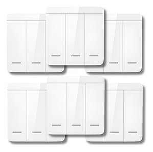Interruptor Sem Fio 3 Teclas RF433MHz para Sonoff - Kit 6 Unidades