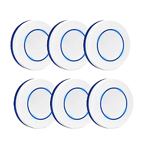 Botão Sobrepor 3m Sem Fio Controle Remoto - 6 Unidades