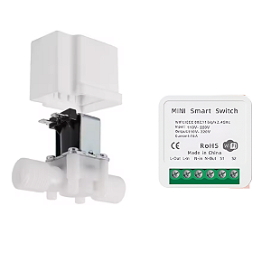 Válvula Solenoide 3/4 com Temporizador Wifi 12v A 220v + Tampa de Proteção