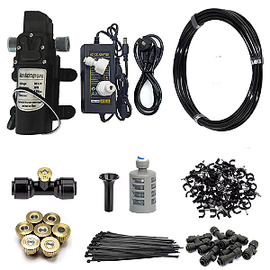 Kit Climatizador Nebulização de Névoa Resfriador Com Bomba Pressurizadora