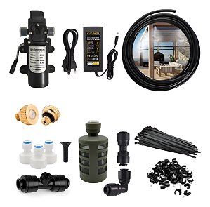 Kit Climatizador De Ambiente Por Super Névoa Alta de Bomba 60w Tubo de 10m
