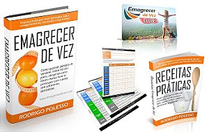 Emagrecer de Vez + 5 Ebooks Bônus | Método Completo Rodrigo Polesso + 50 Receitas Para Secar Rápido + Plano de Ataque 3 Meses