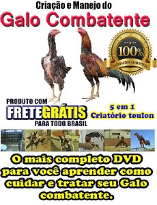 DVD Criação e Manejo de Galos Combatentes 5 em 1 – Criatório Toulon