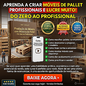 Curso Produção de Móveis com Madeira de Pallet – Do Zero ao Profissional + Brinde