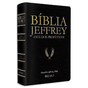 Bíblia Jeffrey de Estudos Proféticos Preta e Dourado