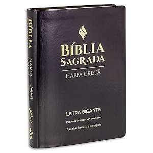 Bíblia com Harpa Letra Gigante Preta