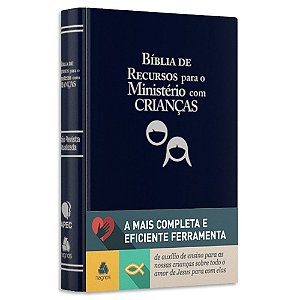 Bíblia de Recursos para Ministério Infantil capa Azul