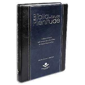 Bíblia de Estudo Plenitude Azul e Preto