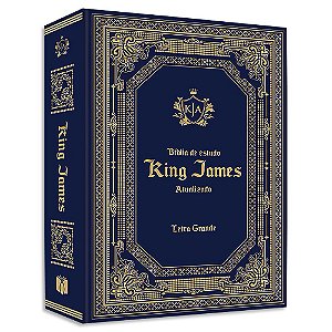 Bíblia de Estudo King James Atualizada Letra Grande Azul