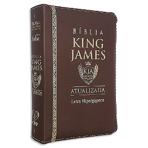 Bíblia King James Atualizada Marrom Letra HiperGigante