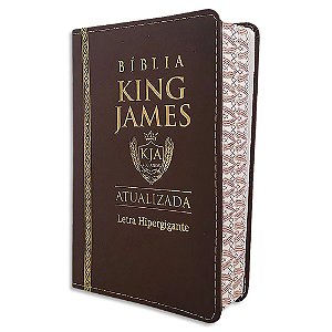 Bíblia King James Atualizada Marrom Letra Hiper Gigante