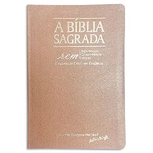 Biblia ACF RCM Letra Gigante Rosê Gold
