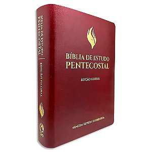 Bíblia de Estudo Pentecostal Letra Grande Vinho