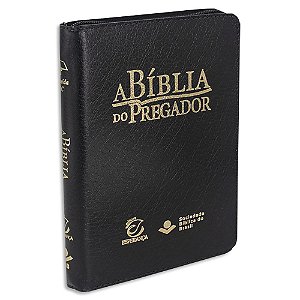 Bíblia do Pregador capa Preta com zíper