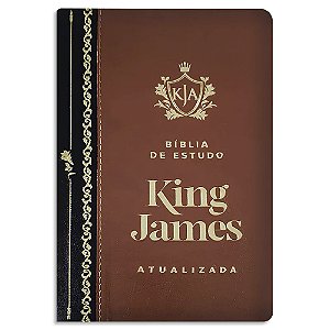 Bíblia de Estudo King James Atualizada Letra Grande capa Marrom