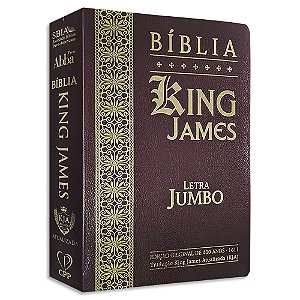 Bíblia King James Atualizada Letra Jumbo capa Vinho